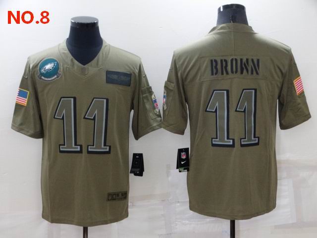 Men's Philadelphia Eagles #11 AJ Brown Jersey NO.8;